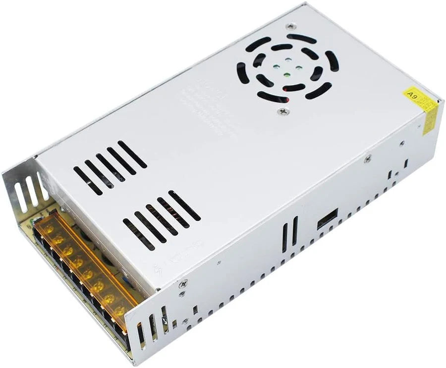 DC 12V/24V 350W–600W Industrial Switching Power Supplies, AC 110/220V Input, High Power LED Driver Transformer, Cooling Fan Metal Case, CE/FCC/RoHS Certified