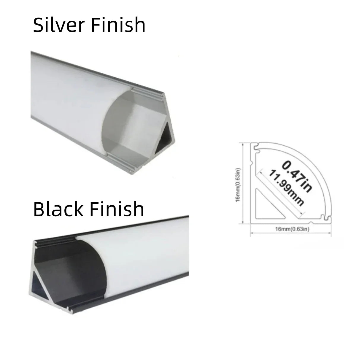 V02 Silver Aluminum Rigid LED Strip Light, DC12V SMD5630 72 LEDs/M 16×16mm 0.5M/1M Warm White / Natural White / Cool White Silver Finish Non-Waterproof, for Indoor Accent & Display Lighting, 50PCS / 500PCS