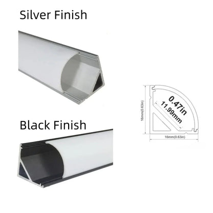 V02 Silver Aluminum Rigid LED Strip Light, DC12V SMD5630 72 LEDs/M 16×16mm 0.5M/1M Warm White / Natural White / Cool White Silver Finish Non-Waterproof, for Indoor Accent & Display Lighting, 50PCS / 500PCS