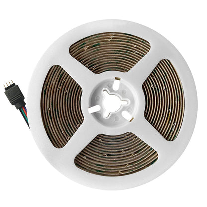 RGB Color Changing FCOB LED Strip Light | 5m (16.4ft) Roll | 576 / 840 LEDs per Meter | 12W / 18W | 12V / 24V | 10mm Wide | Dimmable Indoor IP20 | Flexible LED Ribbon (Strip or Complete Kit)