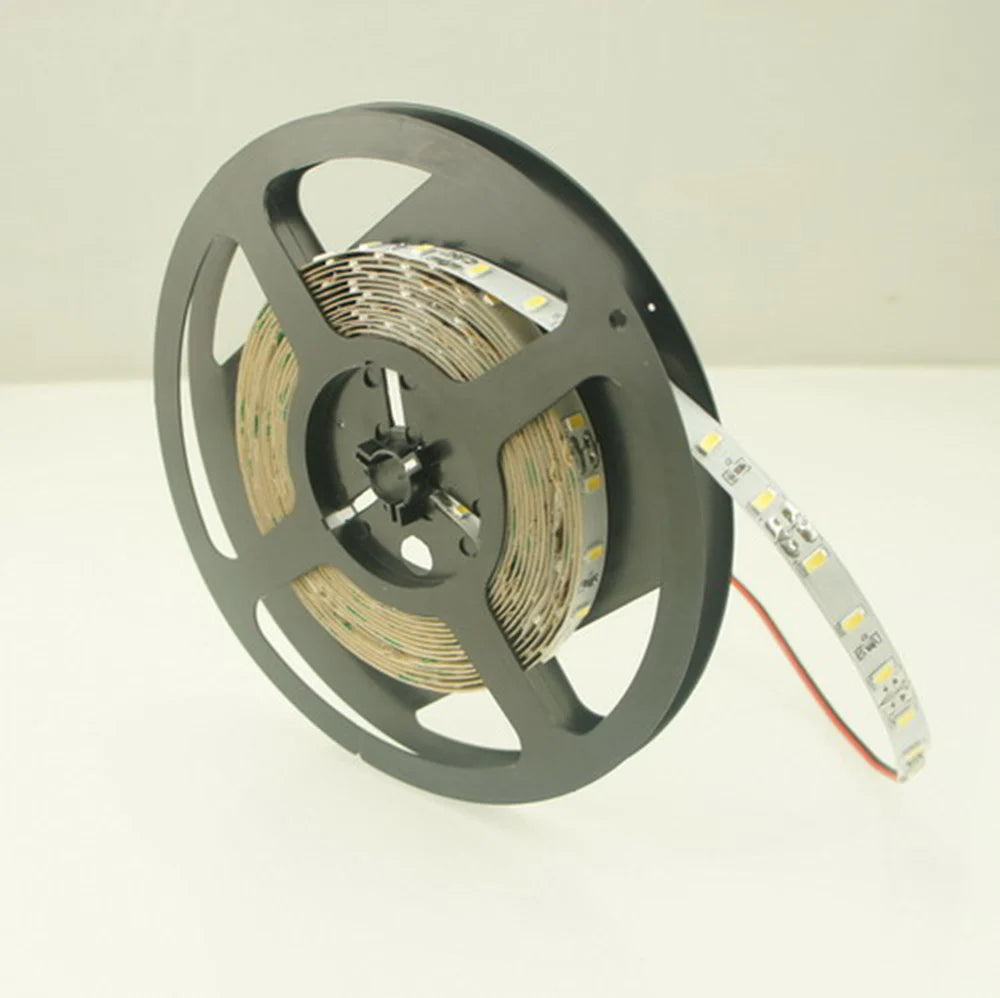 Samsung / LG SMD5630 LED Strip Light, 12W per Meter, 60 LEDs/m, 12V DC, White PCB 10mm, 5m Roll (3000K / 4000K / 6000K, IP00 / IP67)