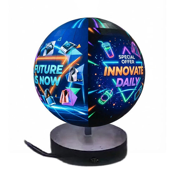 SI-85 Small Indoor LED Ball Display – Dia. 85cm ( 2.8ft ), P2 | 360° Spherical Screen for Retail & Exhibits