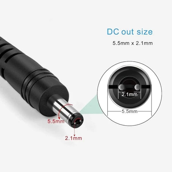 12V Wall Plug LED Adapter 12W/24W, AC 100–240V Input Black Wall Plug LED Adapter with UK Plug - for LED Strip Lights, CCTV and Electronics
