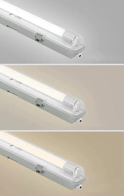 TP Series LED Tri-Proof Light – 2ft | 1-Tube Included | Waterproof Dustproof LED Fixture | Stripe Clear Cover | 3000K/4000K/5000K | AC 90–240V | Non-Dimmable | 20-Pack / 100-Pack