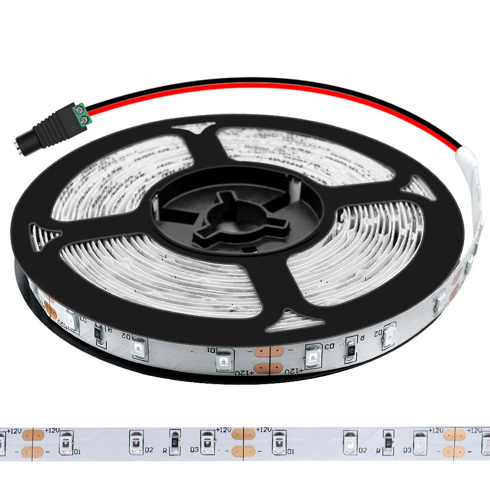 365–370nm SMD2835 UV LED Strip Light – 16.4FT / 5M / 10M | 60 / 120 / 240 LEDs/m | DC12V | Non-Waterproof / IP67 Waterproof | Adapter Not Included | UV Lighting for Resin Work, Fluorescent Effects & Visual Accent