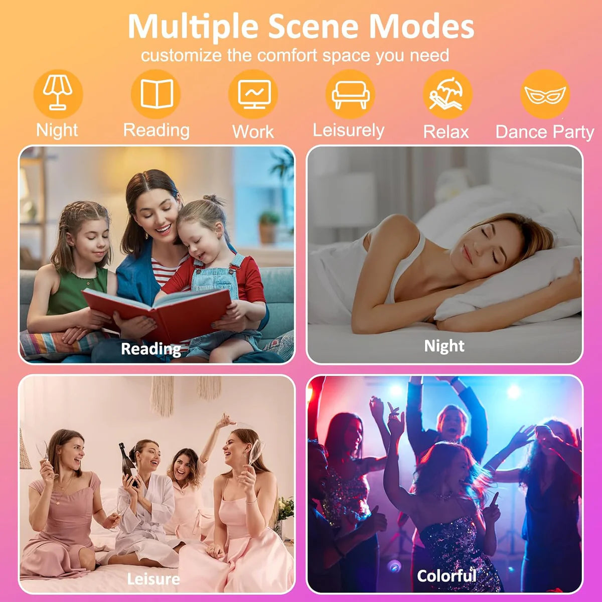 Smart-2B Series COB WiFi Recessed Lighting | 2Inch 5W | Dimmable RGB & CCT 2700-6500K | 100–240V | Black Housing | Compatible with Alexa and Google Home || 50 / 100-Pack