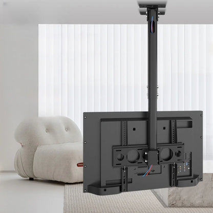 42-85 inch Dual Back to Back LCD Screen Hanger LCD TV Ceiling Hanger 360 Degree Rotation Wall-mounted LCD Monitor Stand