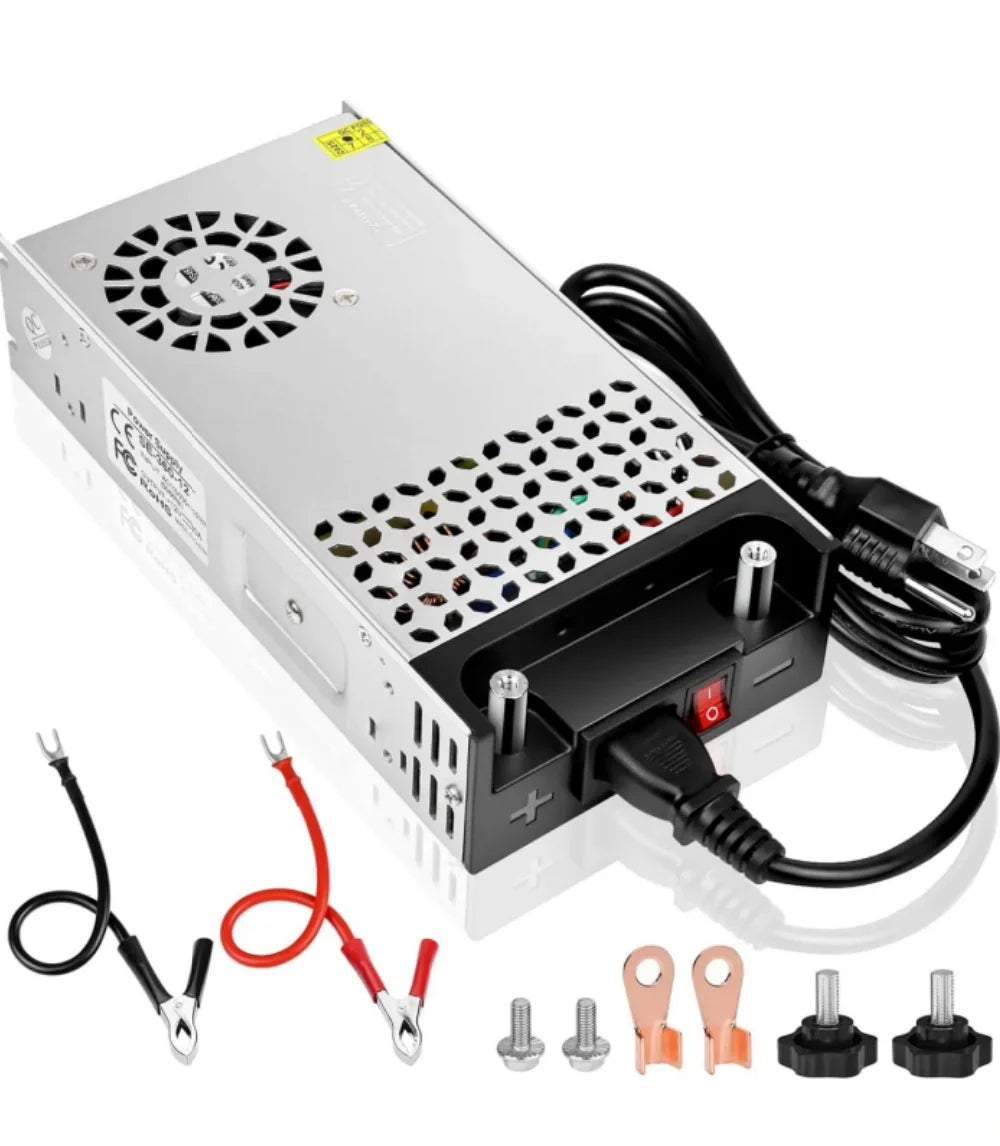 Upgrade 12V DC Industrial Switching Power Supplies 360W–720W (30A–60A), AC 110/240V Input Converter & Transformer, Cooling Fan Design, LED Driver Adapter for Strip Lights, 3D Printer, Radio — US/UK/EU Plug Options, CE/FCC/RoHS Certified