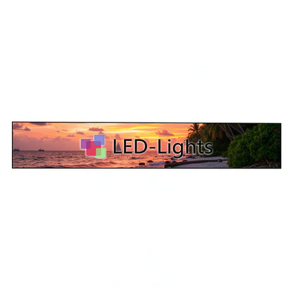 LFL-S Series Frameless LED Shop Display – P1.86 · 160×960mm | Mirror Finish LED Screen, Seamless with Modern Shop Décor