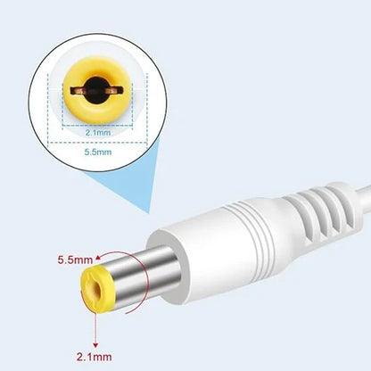 12V Wall Plug LED Adapter 12W/24W/36W, AC 100–240V Input Black/White Wall Plug LED Adapter with US Plug - for LED Strip Lights, CCTV and Electronics