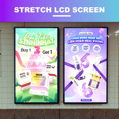 32" Indoor Wall-Mount LCD Advertising Display | Android RK3568 2GB+16GB | Non-Touch / Infrared / Capacitive Touch | CMS Software | VESA Mount