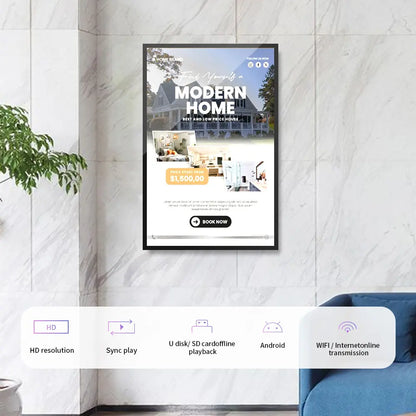 43" Indoor LCD Digital Signage Screen 1920x1080 Resolution | Android RK3568 2GB+16GB | Non-Touch / Infrared / Capacitive Touch | CMS Software | VESA Mount