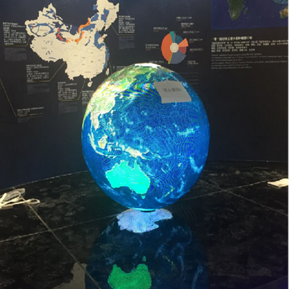 MI-100 Dia. 100cm (3.3ft) Indoor LED Ball Display | P1.25 / P1.53 / P1.86 / P2 / P2.5 | 360° Ball Screen for Museums, Exhibits & Commercial Spaces