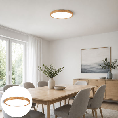 AC 220–240V Wood Grain Round Flush Mount LED Ceiling Lights – 12 Inch – 3000K / 4500K / 5000K / 6500K – for Residential & Commercial Lighting – Local Stock (UK/DE)