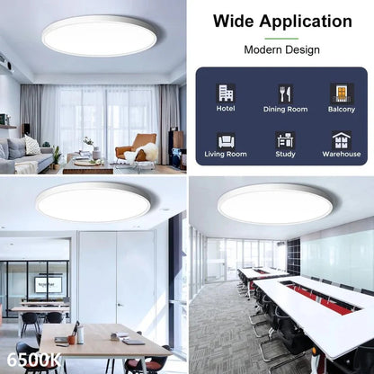 AC 110–130V White Round Flush Mount LED Ceiling Light – 7 / 9 / 12 / 15.7 / 24 Inch – 3000K / 4500K / 5000K / 6500K – for Residential & Commercial Lighting – Local Stock (US)