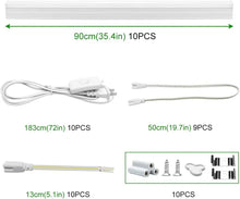 IT Series LED Shop Light – 2FT T5 Integrated Fixture | 10W | Warm/Natural/Daylight White | Linkable Utility Ceiling & Under Cabinet Tube Light | Corded Electric with Built-in On/Off Switch | Non-Dimmable AC90–240V | 20-Pack / 100-Pack