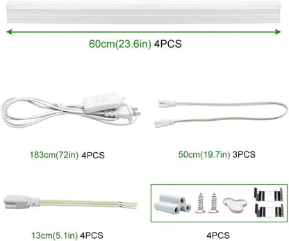 IT Series LED Shop Light – 4FT T5 Integrated Fixture | 20W | Warm/Natural/Daylight White | Linkable Utility LED Tube Light for Workshop & Under Cabinet | Ceiling Mount Corded Electric with On/Off Switch | Non-Dimmable AC90–240V | 20-Pack / 100-Pack