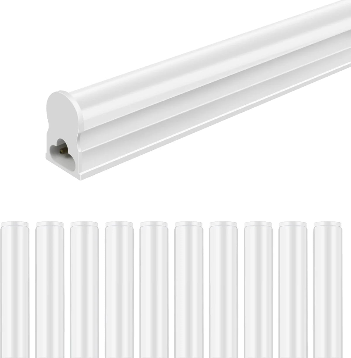 IT Series LED Shop Light – 4FT T5 Integrated Fixture | 20W | Warm/Natural/Daylight White | Linkable Utility LED Tube Light for Workshop & Under Cabinet | Ceiling Mount Corded Electric with On/Off Switch | Non-Dimmable AC90–240V | 20-Pack / 100-Pack