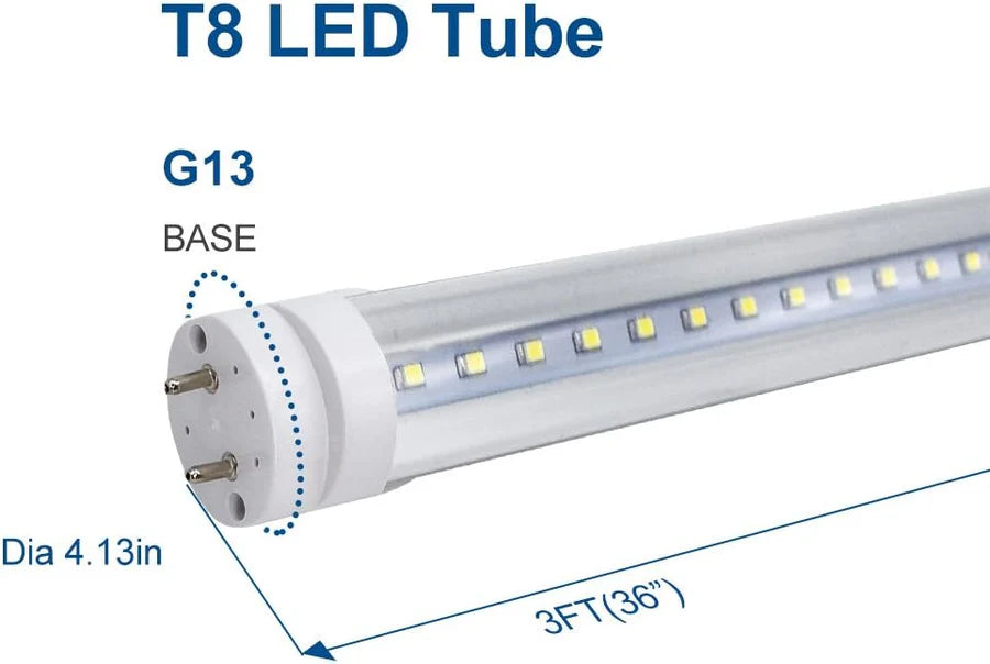 3ft T8 LED Tube Lamp – 15W – Retrofit Type – Frosted Cover – 3000K / 4000K / 5000K – Ballast Bypass – Non-Dimmable (AC90-240V) or 110V Dimmable – 20-Pack / 100-Pack