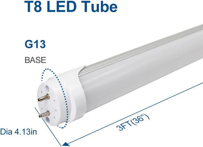 3ft T8 LED Tube Lamp – 15W – Retrofit Type – Frosted Cover – 3000K / 4000K / 5000K – Ballast Bypass – Non-Dimmable (AC90-240V) or 110V Dimmable – 20-Pack / 100-Pack