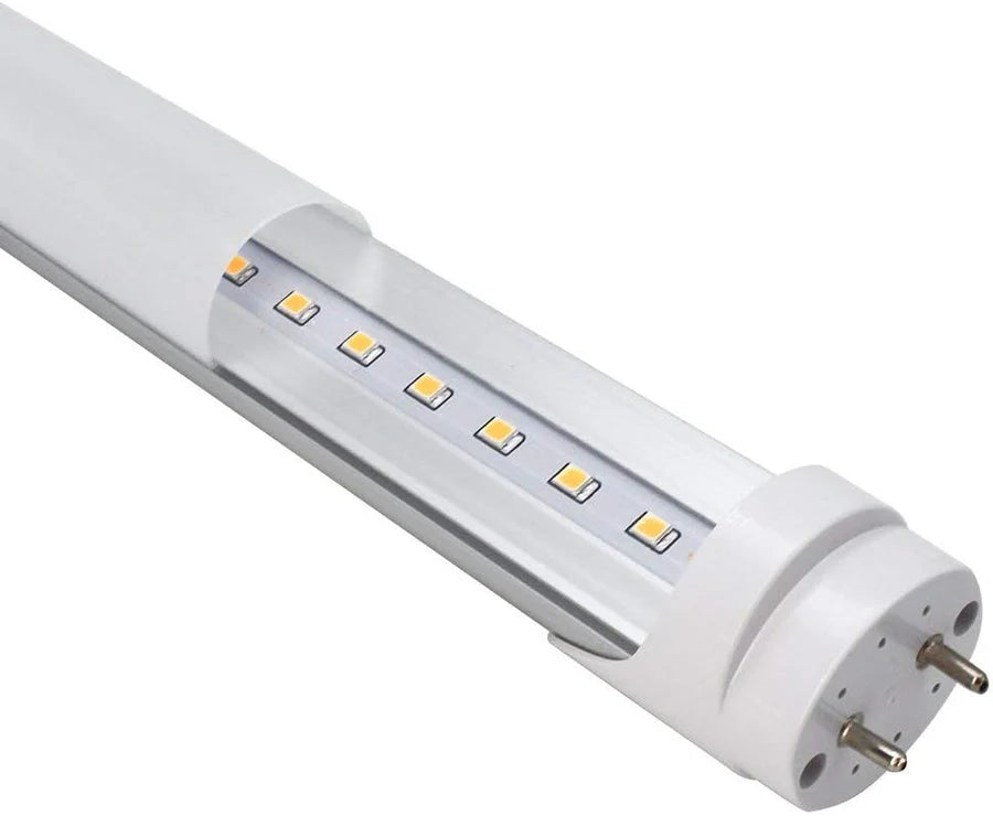2ft T8 LED Tube Light – 10W – Frosted Cover – Warm / Natural / Daylight White – Ballast Bypass – Non-Dimmable – 20-Pack / 100-Pack