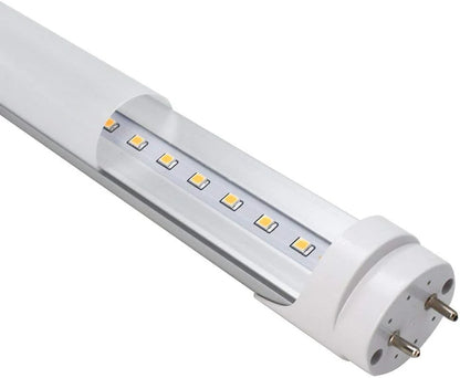 2ft T8 LED Tube Light – 10W – Frosted Cover – Warm / Natural / Daylight White – Ballast Bypass – Non-Dimmable – 20-Pack / 100-Pack