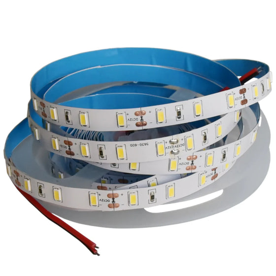 LG SMD5630 LED Strip Light, DC 12V Single Color LED Strip 12W/M 60 LEDs/M 3000K / 4000K / 6000K IP00 / IP67 10mm PCB 5M Roll for Mirror, Kitchen Cabinet, Bedroom, Christmas Decor, 50/500M