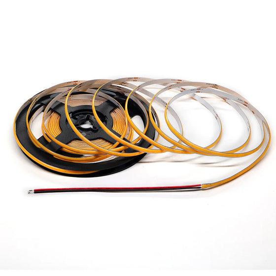 COB Flexible LED Strip Light - 12V / 24V | 5mm PCB | 400 LEDs/M | CRI 90+ | Dot-Free Continuous Lighting | 3000K / 4000K / 6500K / Red / Blue / Green / Pink / Yellow | Non-Waterproof | for Cabinets,Kitchen Office Lighting | 50/500M