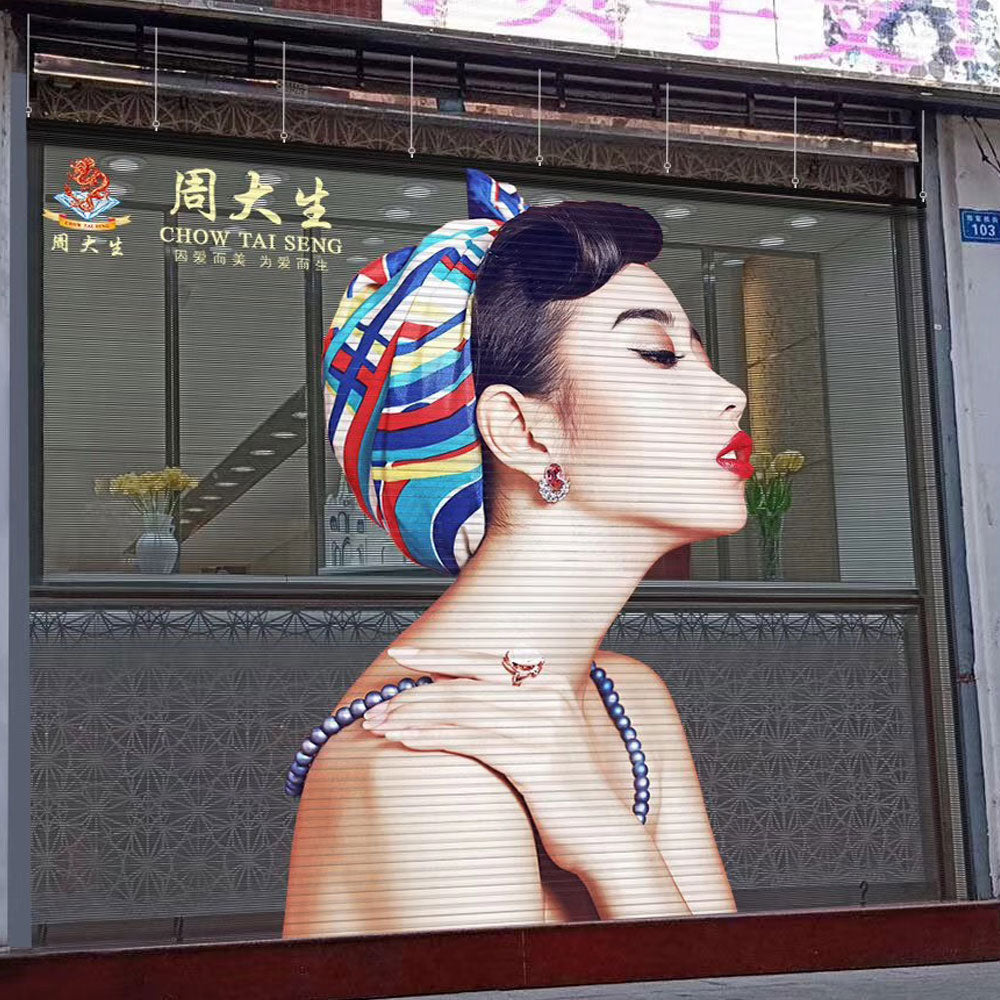 aClear Series Transparent LED Display Screen P3.91/7.81mm Pixel 1500nits/3500nits/5500nits in 1000x1000mm Aluminum Indoor Type for Glass/Window Display