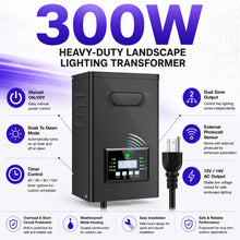 300W / 400W Outdoor Low Voltage Transformer, 120V to 12V/14V AC, Timer & Internal Photocell, Single Zone,Outdoor Lighting Power Supply for Yard, Garden & Patio Lighting