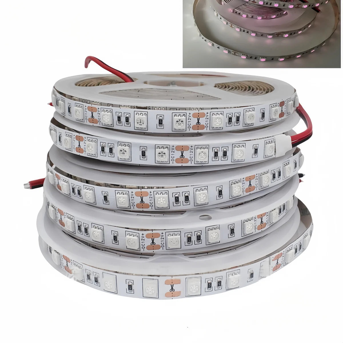 810nm SMD5050 DC12V Infrared LED Strip Light – High Power Near IR for Therapy, 30/60/120 LEDs/m, 5M /10M, IP00/IP65