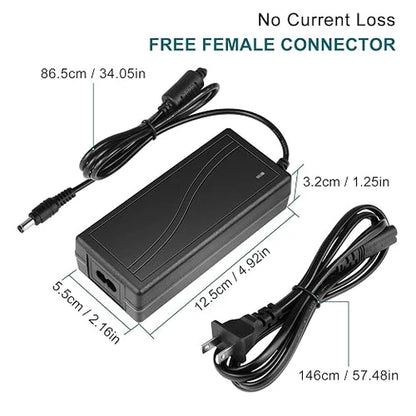 AC 100–240V Input LED Power Adapter Switching Transformer 60W–120W DC 24V with US Plug for LED Strip Lights, 3D Printers, CNC Equipment, CCTV Systems and Industrial Control Devices, 1-Pack/10-Pack