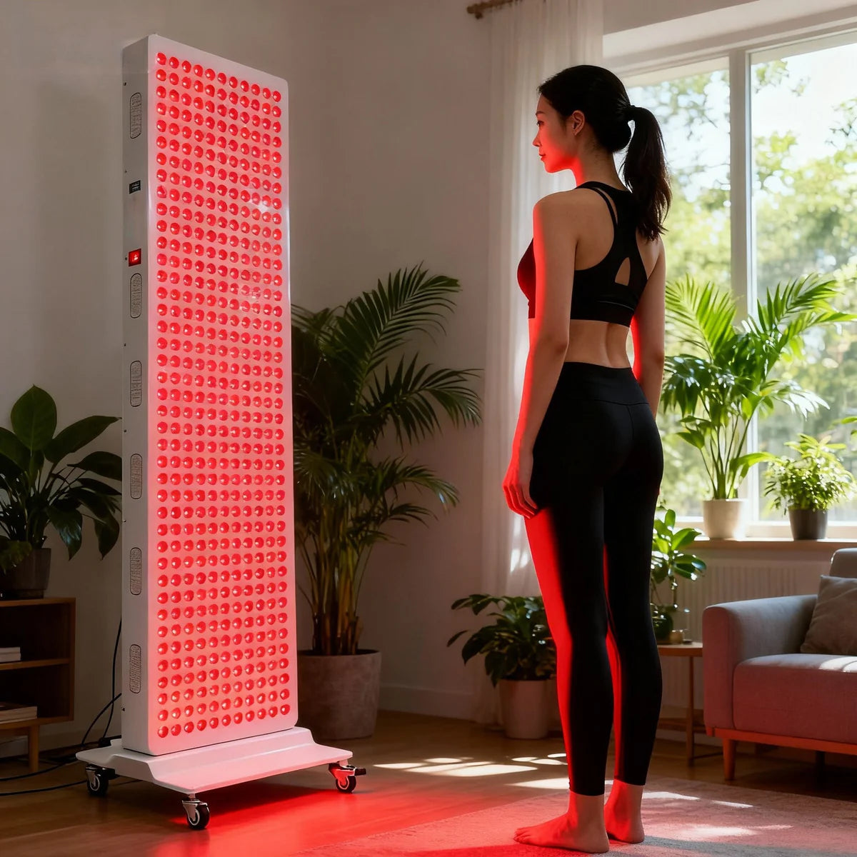 ALL-PRO Series Large Panel Infrared Therapy Lamp – 600W / 800W | Dual Chip Red Light & Infrared | Touch Control with Timer & Pulse Dimming | 30° Lens | AC85–265V | Included Hanging Rope, Protective Goggles | for Skin | US / EU / UK / AU Plug