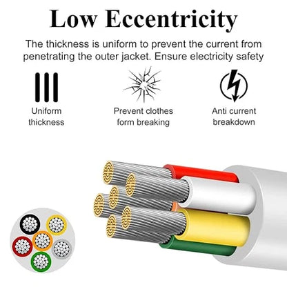 18 AWG 6/7/8 Conductor PVC Copper Control Cable, Black/White Industrial Flexible Wire for Electrical Systems – 50m / 500m