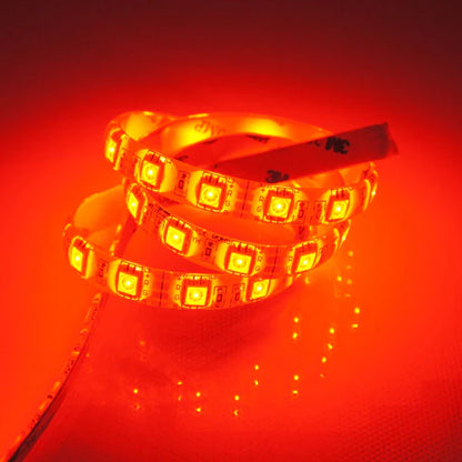 635nm SMD5050 DC12V Red LED Strip Light – Bright Red for Indicators & Signage, 30/60/120 LEDs/m, 5M /10M, IP00/IP65