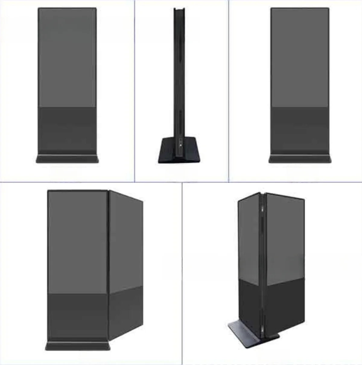 50‘’ Dual-Sided Indoor Floor-Standing LCD Advertising Kiosk with Wheel Stand | Android RK3568 2GB+32GB | Non-Touch | CMS Preinstalled