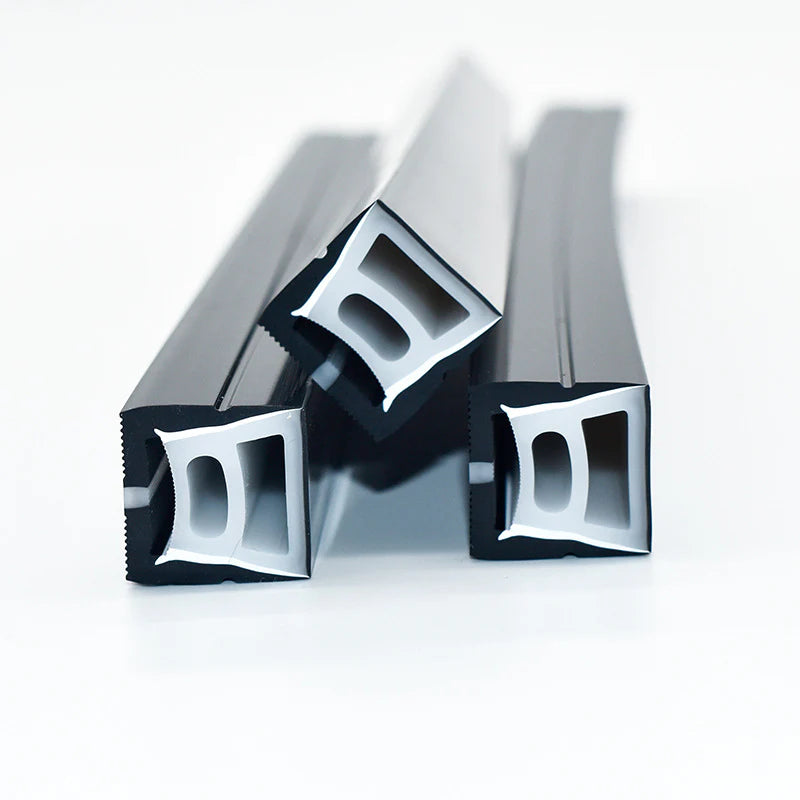 Neon Light Housing – S2020 Black | 20x20mm Silicone LED Channel System | IP67 Waterproof | 12mm PCB Width | 50M/5M | Local Stock US/UK/DE
