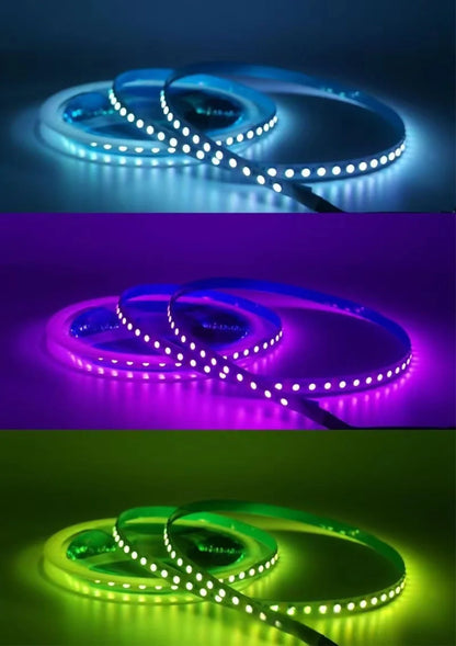 5MM Wide SMD3535 RGB LED Strip Light - DC12V | 5mm PCB | 120 LEDs/M | IP00 / IP67 | for Mirror, Kitchen Cabinet, Bedroom | 50/500M