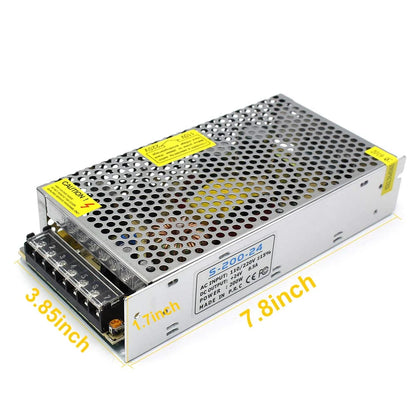 DC 12V/24V 60W–240W Industrial Switching Power Supplies, AC 110/220V Input, Constant Voltage LED Driver Transformer, Metal Case with Screw Terminals, CE/FCC/RoHS Certified