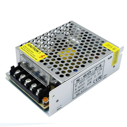 DC 12V/24V 60W–240W Industrial Switching Power Supplies, AC 110/220V Input, Constant Voltage LED Driver Transformer, Metal Case with Screw Terminals, CE/FCC/RoHS Certified