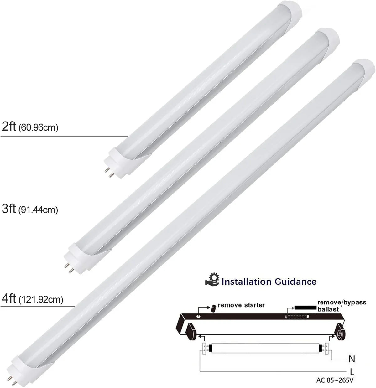 3ft T8 LED Tube Lamp – 15W – Retrofit Type – Frosted Cover – 3000K / 4000K / 5000K – Ballast Bypass – Non-Dimmable (AC90-240V) or 110V Dimmable – 20-Pack / 100-Pack