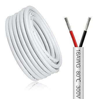 16 AWG 2/3/4/5 Conductor PVC Insulated Copper Cable, Black/White Multi-Core Flexible Electrical Wire – Control Cable for Wiring Systems – 50m / 500m