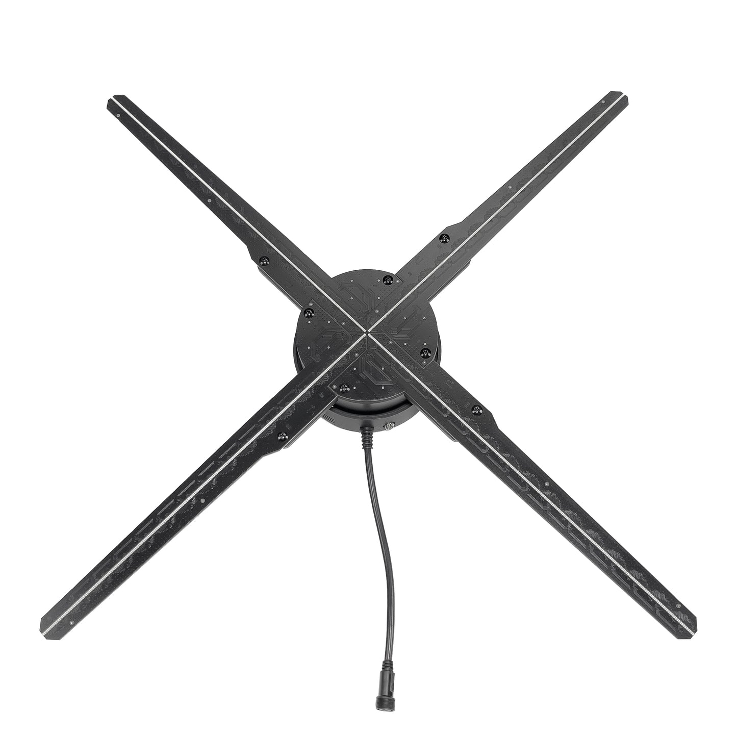 FL Series 65cm to 100cm (25.6–39.4 inch) | 3D Hologram LED Display | Medium Size | Synchronous Control | Large Hologram Fan | Fan Only / Fan with Tripod Floor Stand / Ceiling Mount | 4 Blades | Power Adapter Included