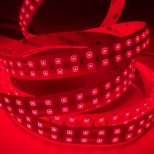 660–670nm-DC12V  Red & Infrared Rigid LED Strip-SMD2835/SMD5050, 30/60/120/240 LEDs/m, 5/50/500 Meters, IP00/IP65-Red Light Beauty, Body Care, Wellness Light, Skin Care