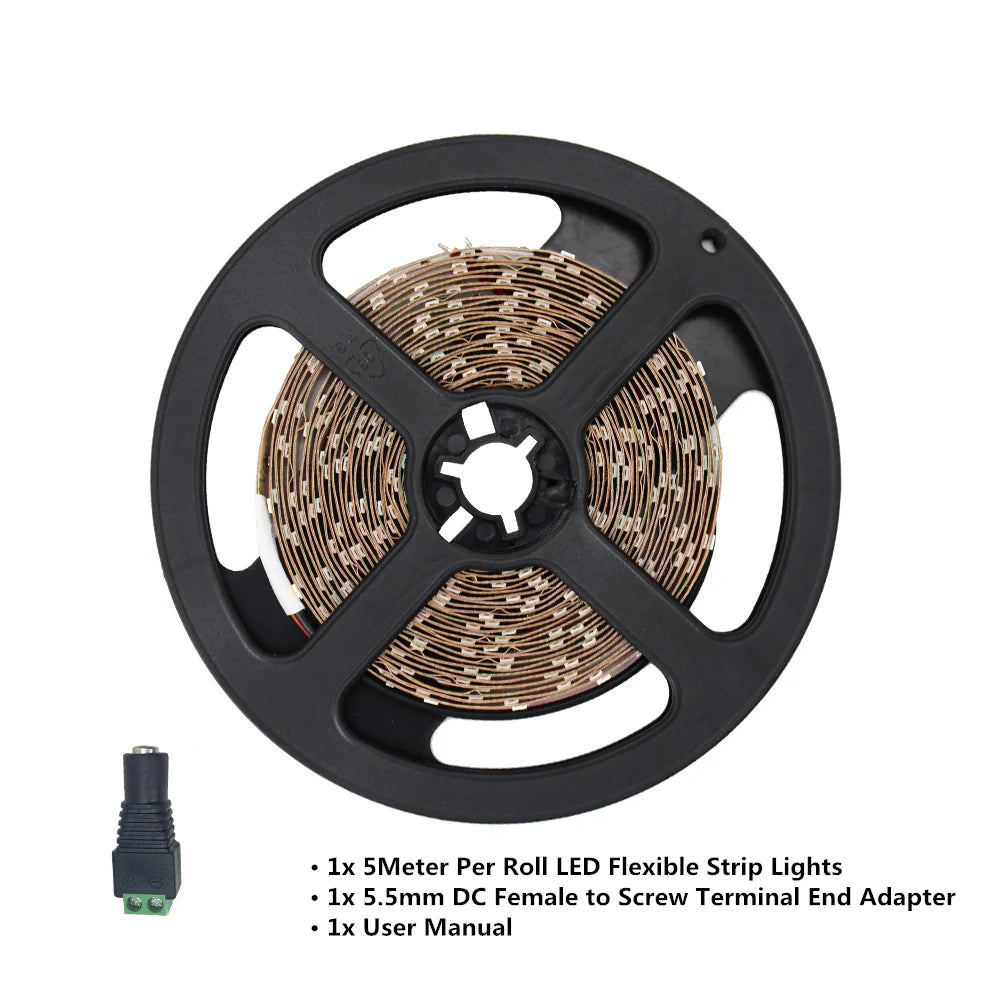 660–670nm SMD2835 DC12V Red LED Strip Light – Deep Red Light for Therapy & Growth, 60/120/240 LEDs/m, 5M /10M, IP00/IP65