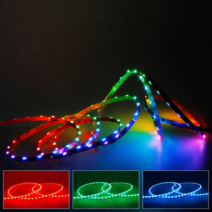 Side Emitting SMD4020 RGB LED Strip Light - DC12V | 5mm PCB | 60 LEDs/M | Non-Waterproof | for Mirror, Kitchen Cabinet, Bedroom | 50/500M