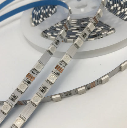 6MM Wide SMD5050 RGB LED Strip Light - DC12V | 6mm PCB | 60 LEDs/M | Non-Waterproof | for Mirror, Kitchen Cabinet, Bedroom | 50/500M