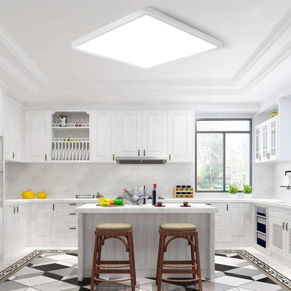 AC 110–130V White Square Flush Mount LED Ceiling Light – 9 / 12 / 15.7 Inch – 3000K / 4500K / 5000K / 6500K – for Residential & Commercial Lighting – Local Stock (US)