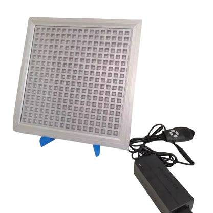 50W Infrared Blue Light Tanning Lamp – Blue Light 460–465nm | Dimmable & Timer | AC100–240V | Aluminum Alloy + PC Cover | for Skin Tanning | Blue Stand / Desktop Stand | Included Controller, Hook, Protective Goggles | US / EU / UK / AU Plug