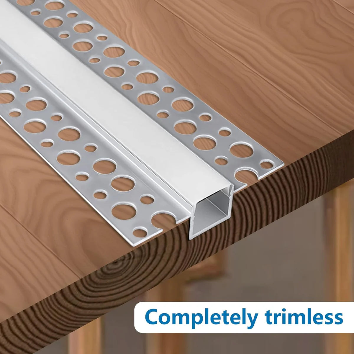 Double-Sided Drywall LED Aluminum Profiles – for 1–13mm LED Strip Plaster-in Recessed Profile | Silver | Milky White Cover | 1m / 2m / 3m | 50 / 100-Pack